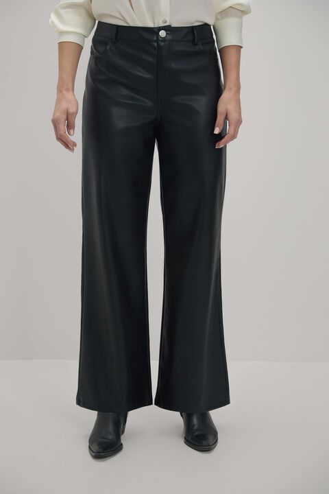 PANTALON POLIPIEL RECTO Negro image number null