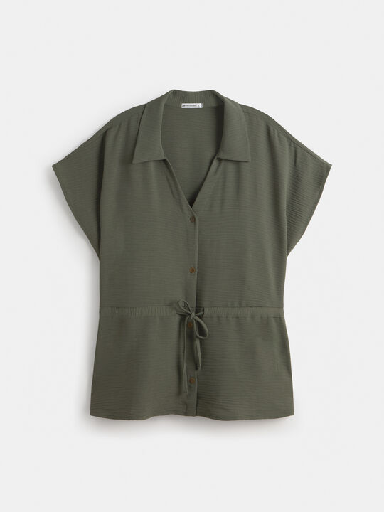 BLUSA SAFARI Verde oscuro image number null