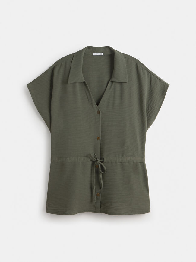 BLUSA SAFARI Verde oscuro