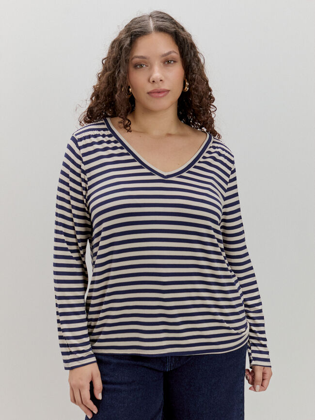 CAMISETA FRUNCES Rayas 1