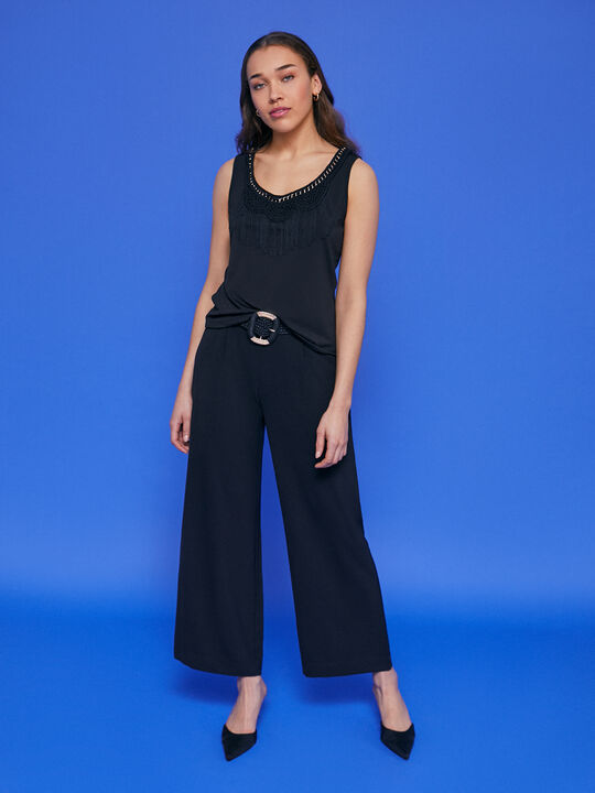 PANTALÓN FLUÍDO Negro image number null