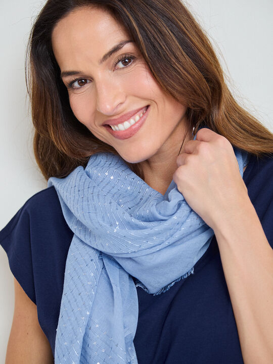 PA&Ntilde;UELO DETALLE BRILLO Azul Chambray image number null