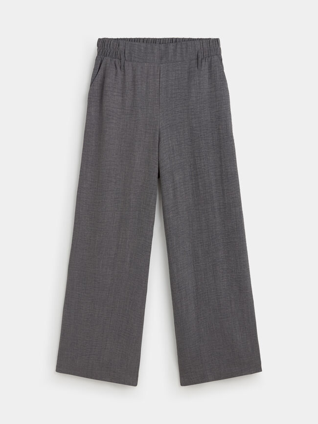 pantalon vestir gris melange