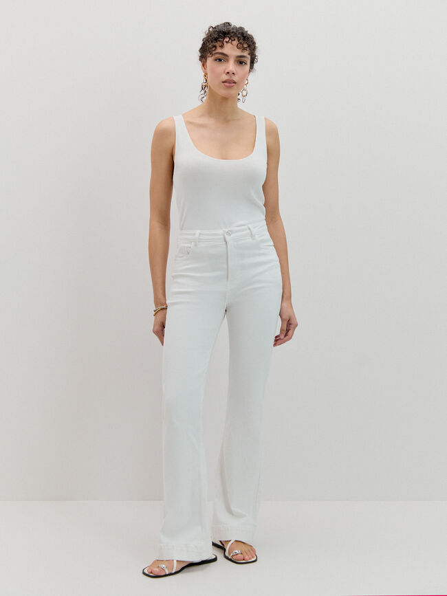 ACAMPANADO VAQUERO LARGO Blanco Optico