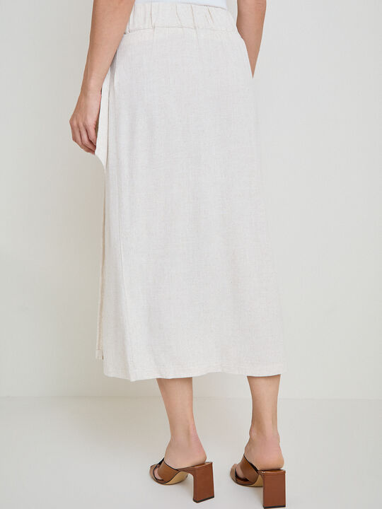 FALDA PAREO BORDADO Crudo image number null