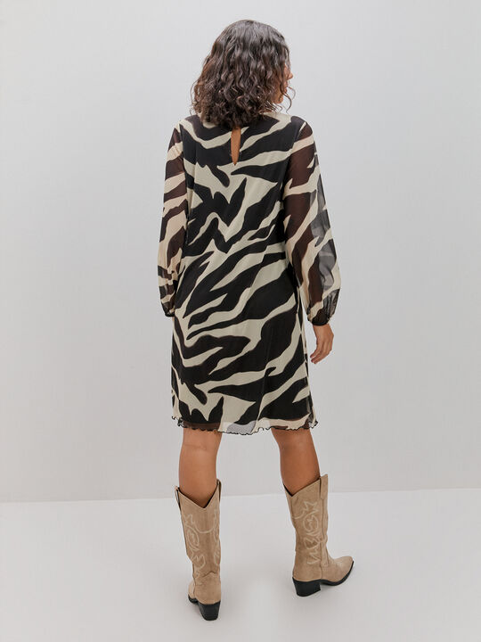 VESTIDO TUL ESTAMPADO Estampado 1 image number null