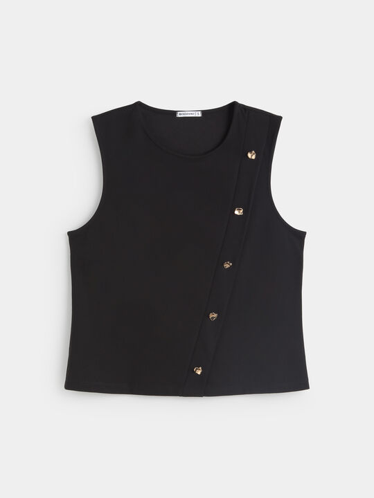 CHALECO ASIMETRICO Negro image number null