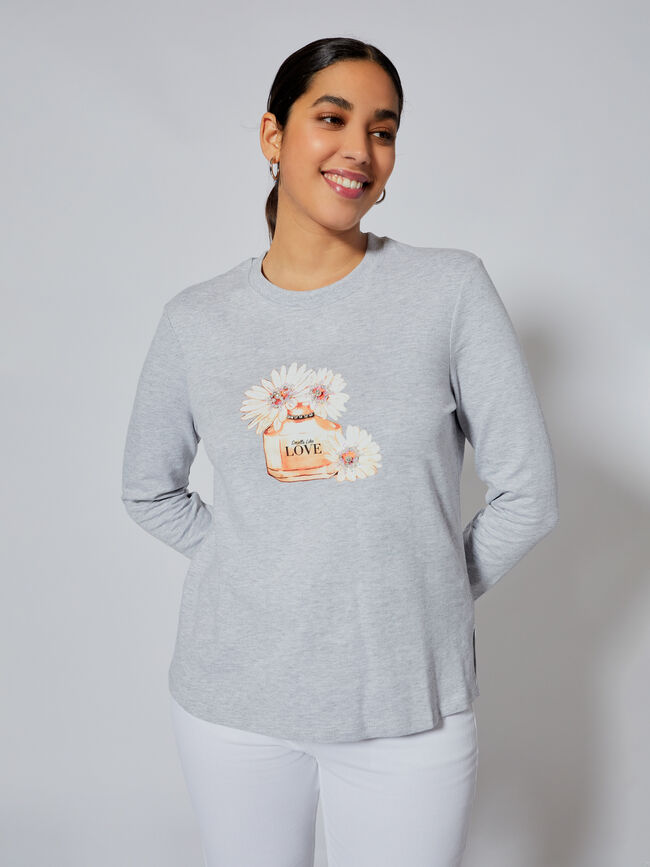 Sudadera detalle joyas gris vigore med