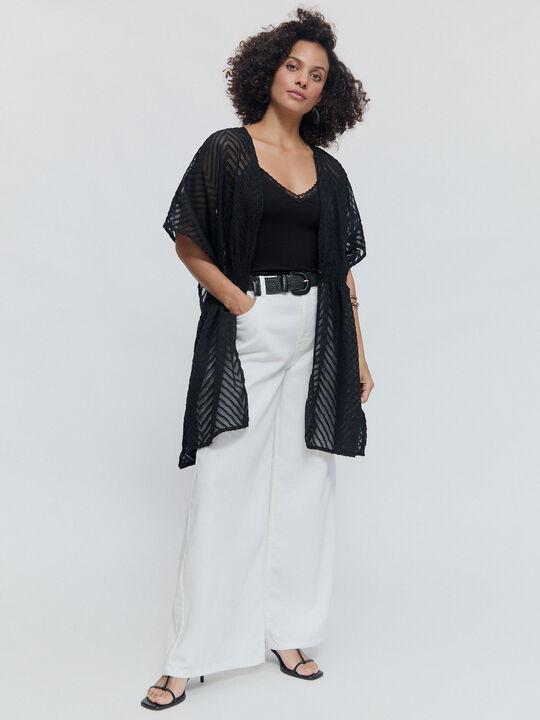 KAFTAN DETALLE ELÁSTICO Negro image number null