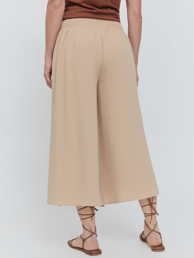 PANTALON ANCHO FLUIDO Camel