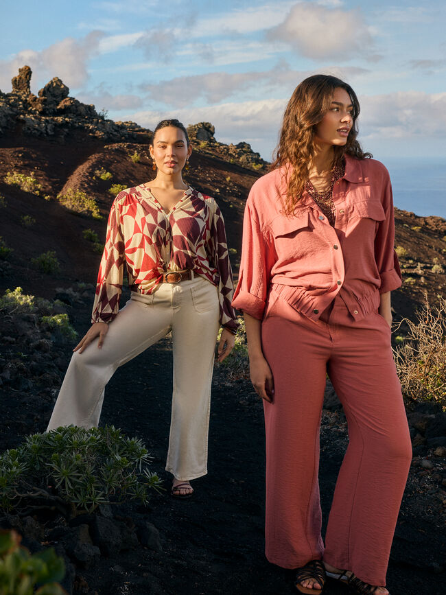 PANTAL&Oacute;N ANCHO Maquillaje Oscu