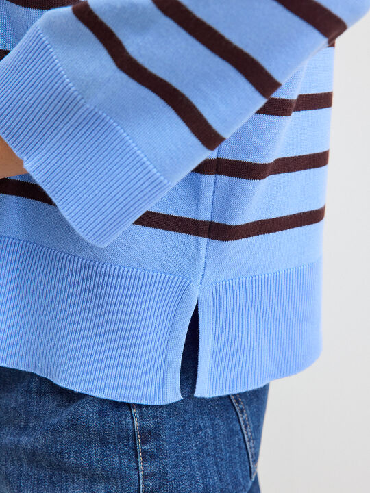 JERSEY RAYAS Azul Chambray image number null
