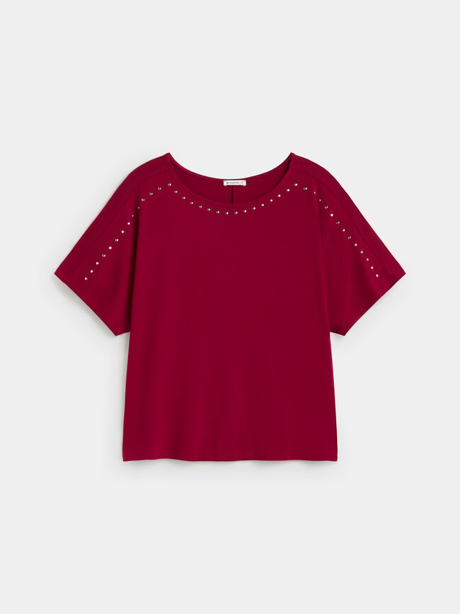 CAMISETA DETALLE Dark Cherry