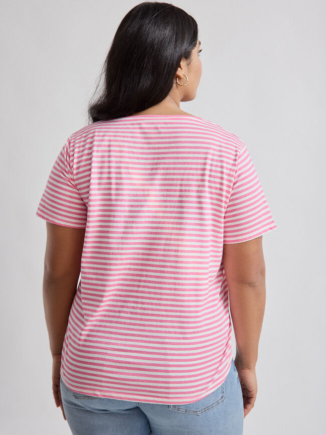 CAMISETA CUELLO PICO Rayas 3