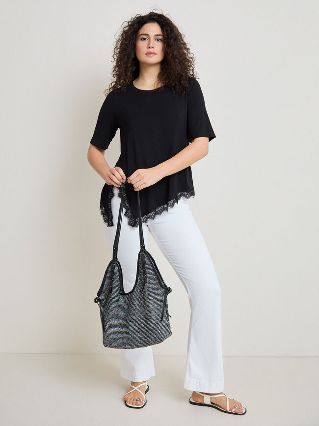 BOLSO HOMBRO TRENZADO Negro