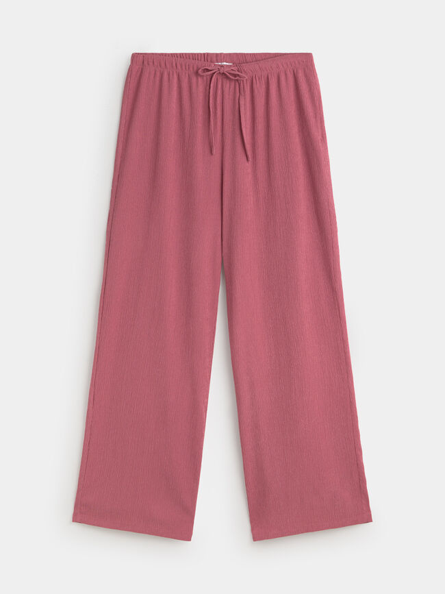 PANTALON TEXTURA ROSA VINTAGE
