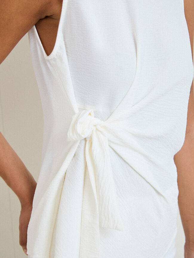 TOP CON NUDO Blanco Optico