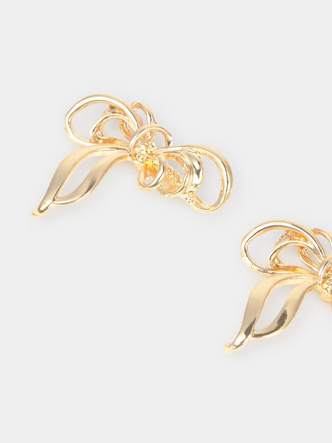 PENDIENTES DISEÑO LAZO Oro