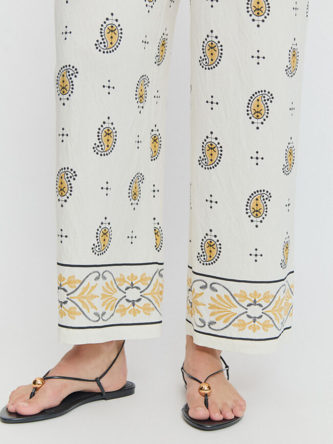 PANTALON FLUIDO Crudo