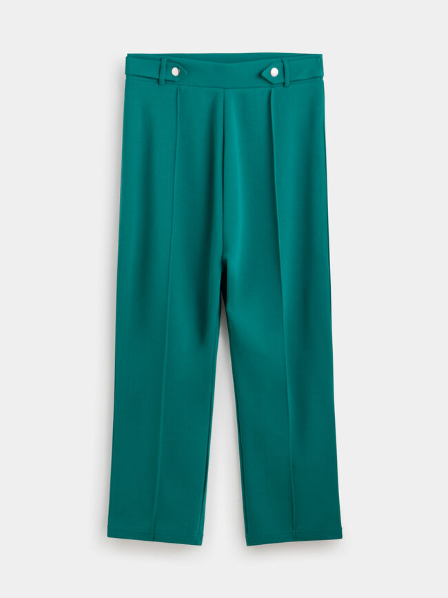 PANTALÓN BOTONES Verde Viridian