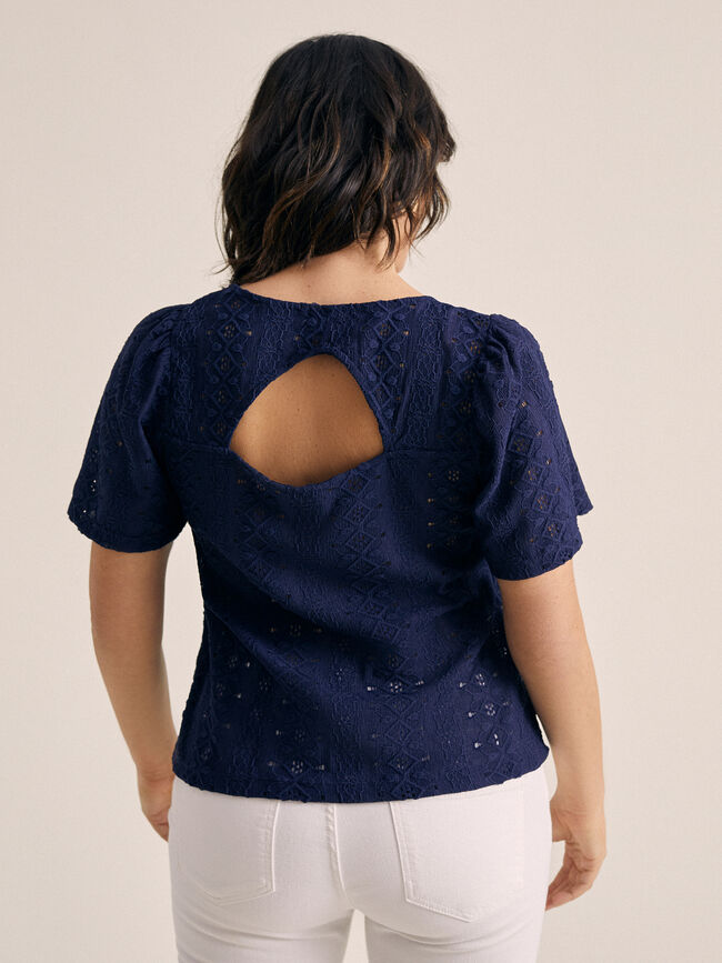 camiseta calados marino claro