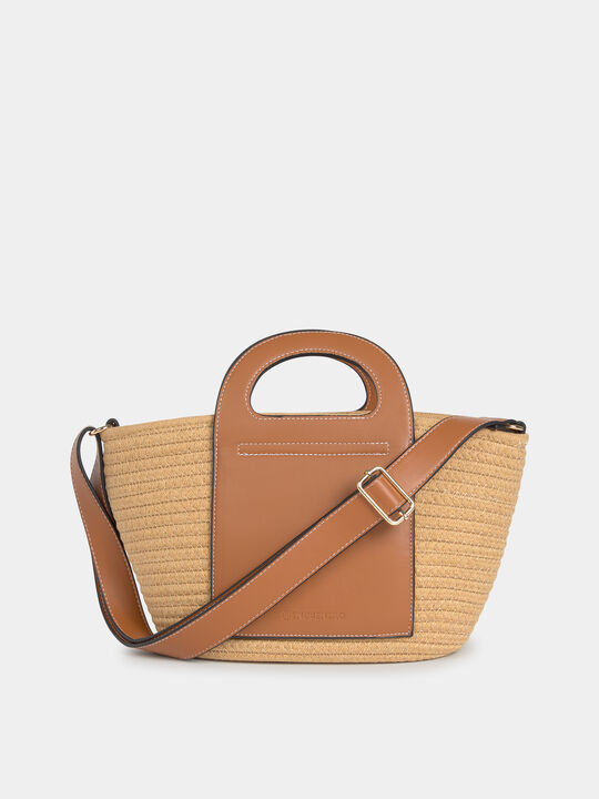 BOLSO RAFIA POLIPIEL Marron image number null