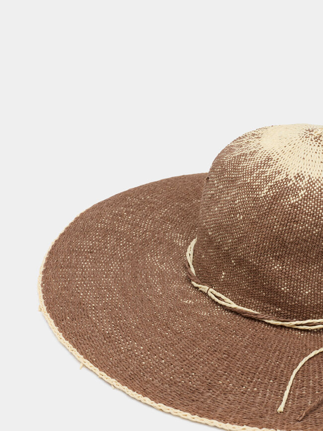 Sombrero bicolor Marron Medio