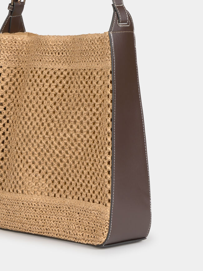 BOLSO RAFIA HOMBRO Beige