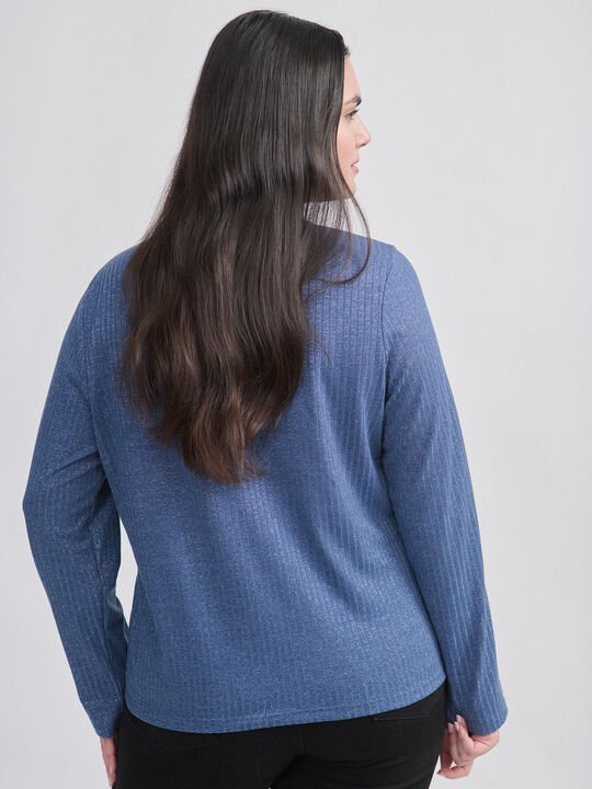 CAMISETA CUELLO ALTO Azul Noche image number null