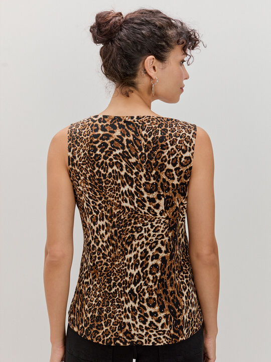 CAMISETA DETALLE STRASS Negro image number null