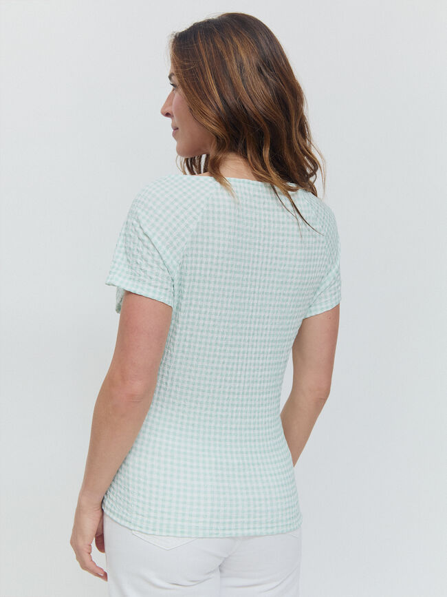 CAMISETA NUDO VICHY Verde