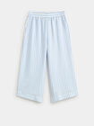 PANTAL&Oacute;N CULOTTE RAYAS Celeste