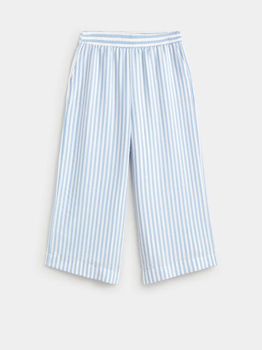 PANTAL&Oacute;N CULOTTE RAYAS Celeste image number null
