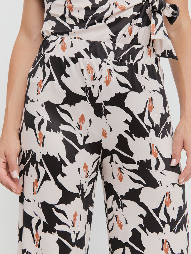 PANTALON ESTAMPADO Negro