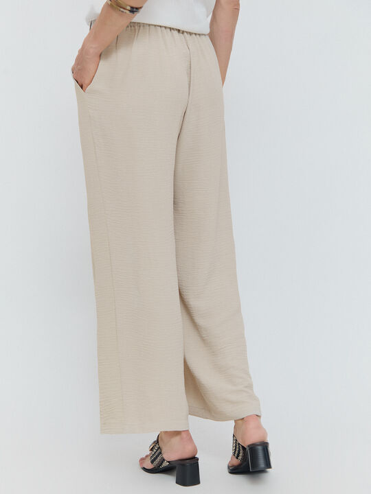 PANTALON ANCHO FLUIDO PIEDRA OSCURO image number null