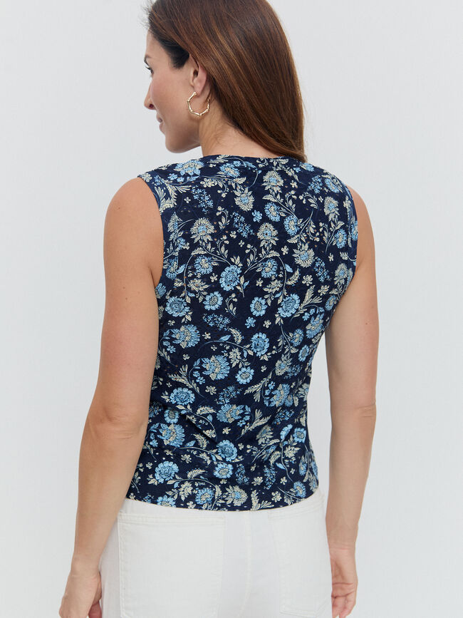 TOP ESTAMPADO Azul Marino