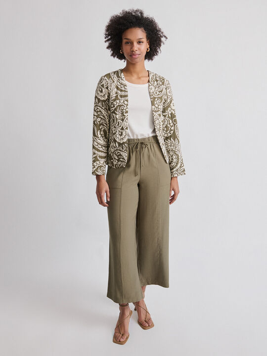 CHAQUETA ACOLCHADA PRINT Kaki image number null