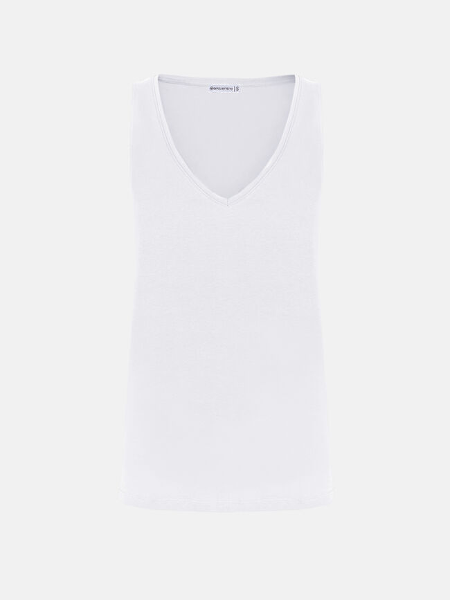 TOP LISO 100% algodón Blanco Optico
