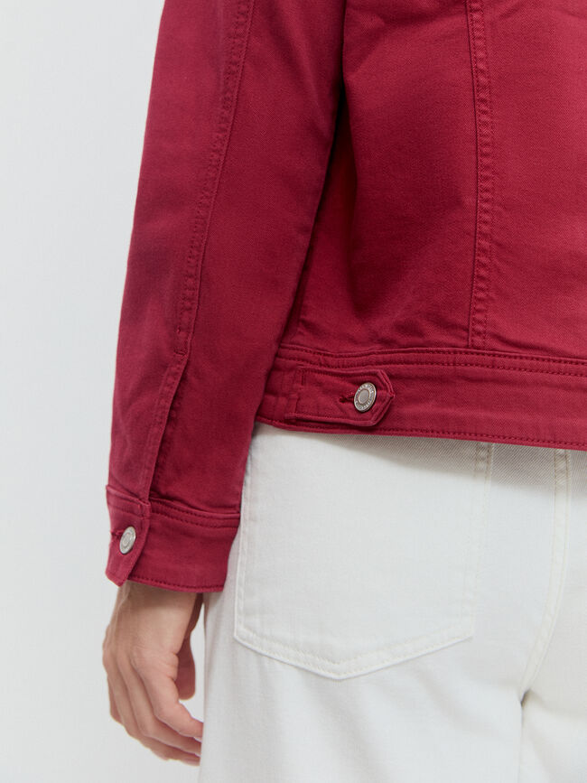 CAZADORA VAQUERA BÁSICA Rojo Cereza