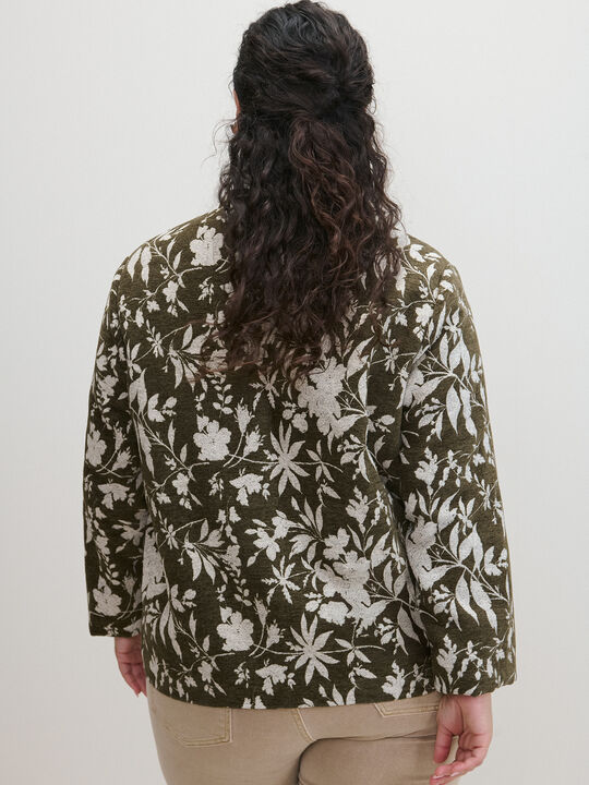 CHAQUETA JACQUARD BOLSILLOS Kaki image number null