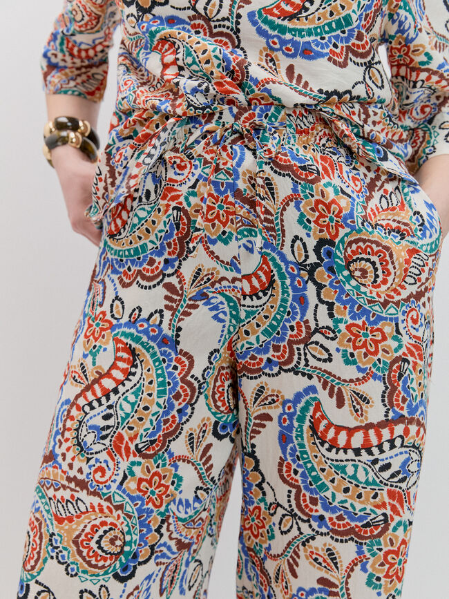 PANTAL&Oacute;N ANCHO GOMA Crudo