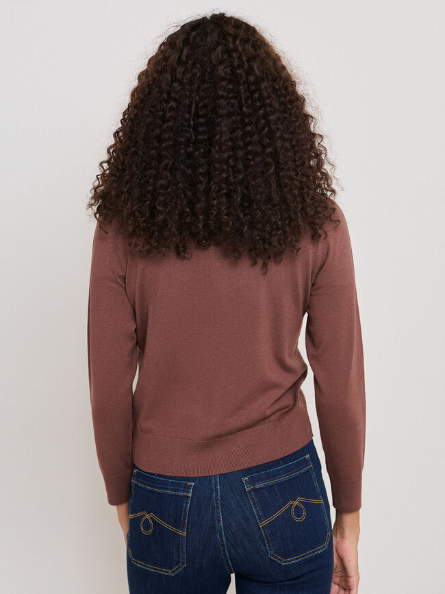 CARDIGAN BASICO Marron chocolat