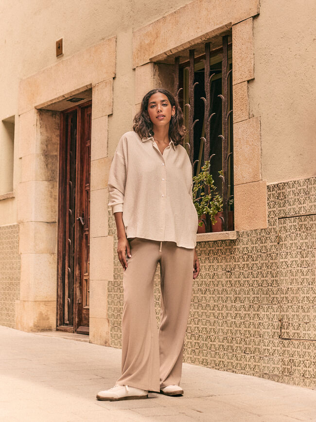 CAMISA OVERSIZE Vison Claro