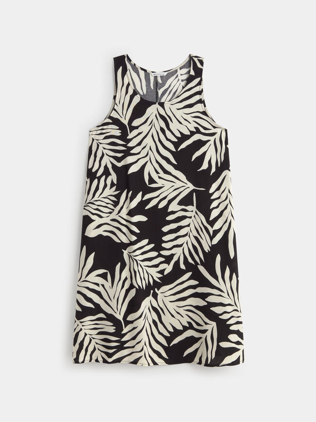 VESTIDO ESTAMPADO TIRANTES Negro