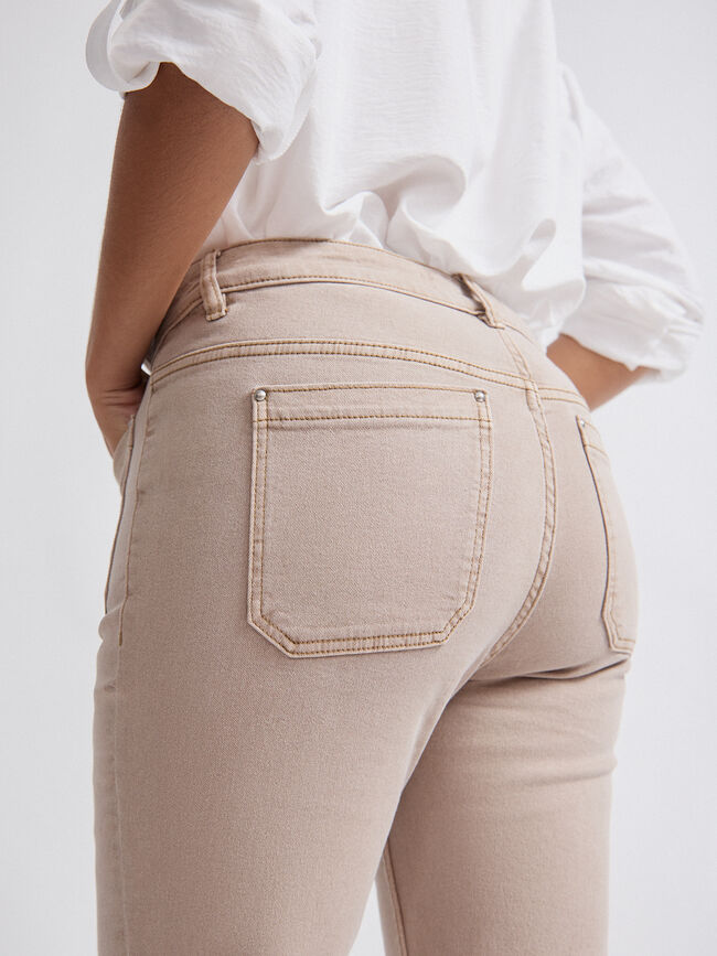 VAQUERO BOOTCUT BOLSILLOS Beige