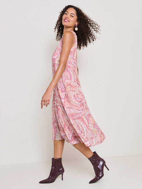 VESTIDO TUL ESTAMPADO Rosa Colorete image number null
