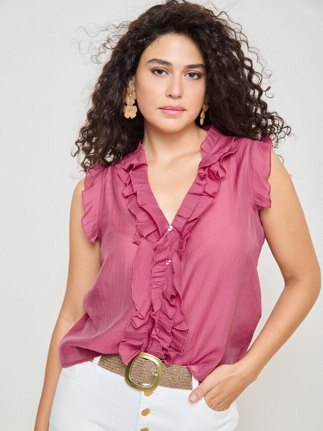 TOP FLUIDO VOLANTES Blush