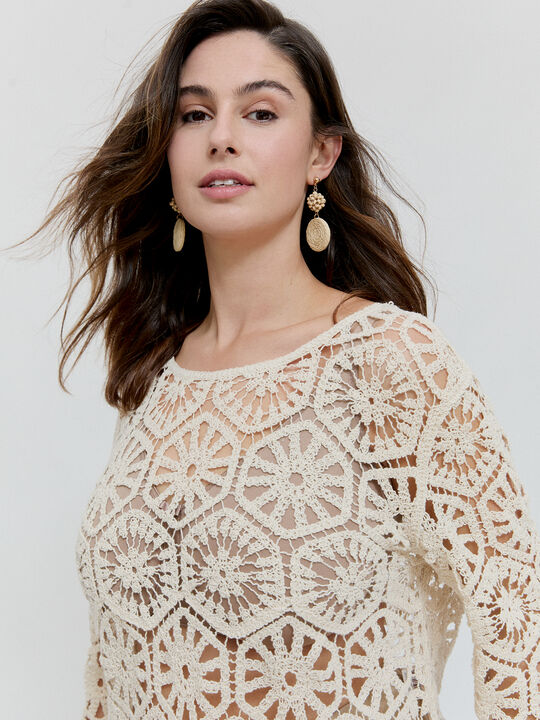 JERSEY HEXAGONAL Beige Claro image number null