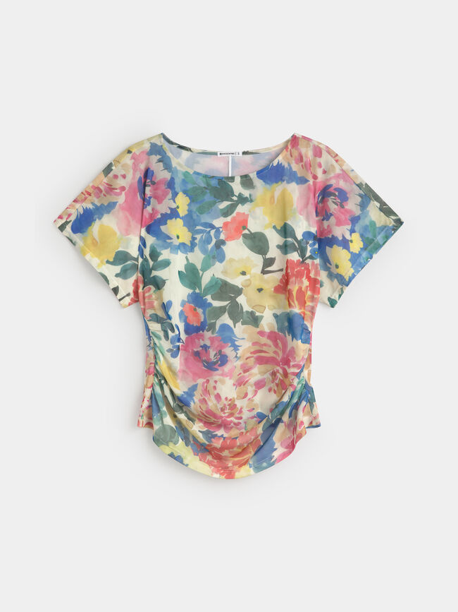 CAMISETA BBC TUL CUERPO FRUNCIDO Crudo