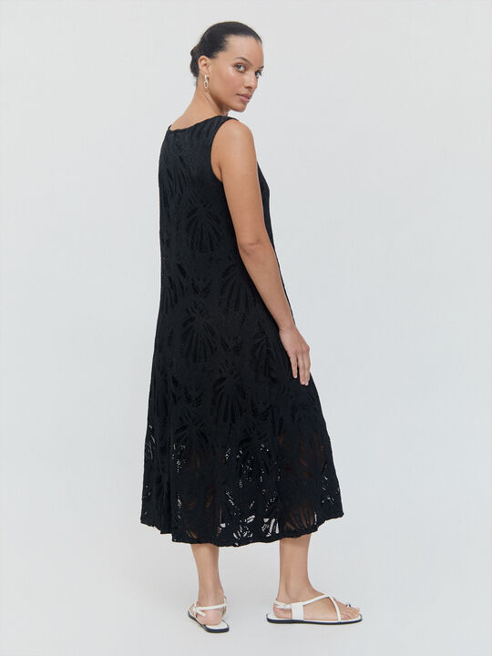 VESTIDO CALADO Negro image number null